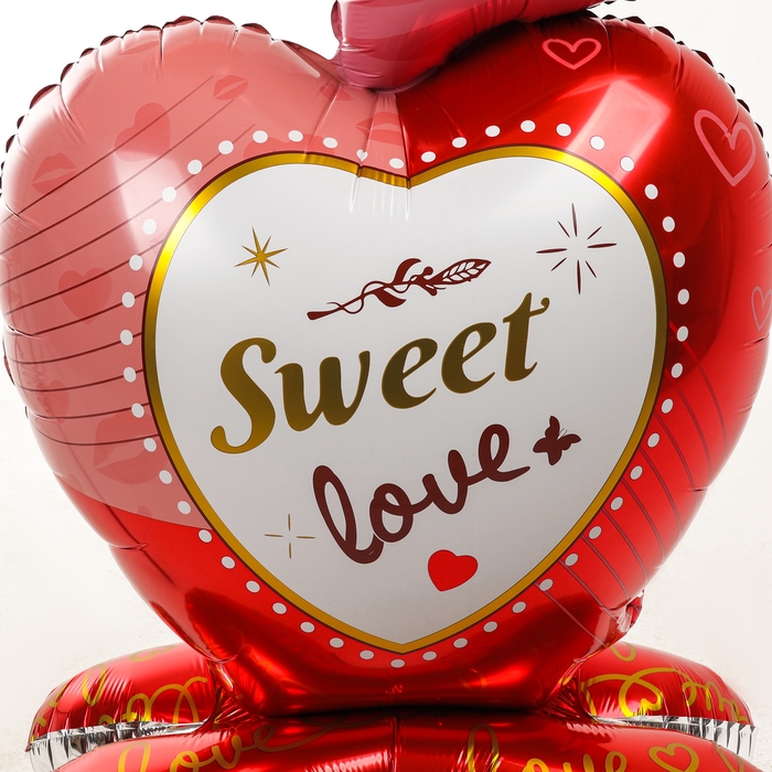 Шар фольгированный 61 Шар фольгированный 61" «Сердца для любимой», на подставке, под воздух