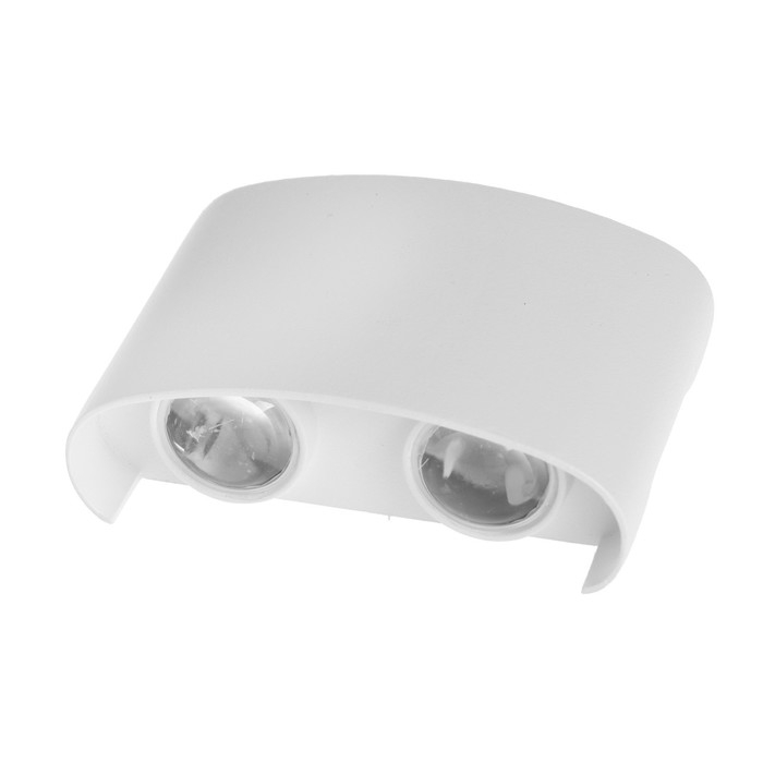 Светильник фасадный «Полусфера», FSD-009, 4Вт, 3000К, 2 луча, IP65, 220В, металл, белый