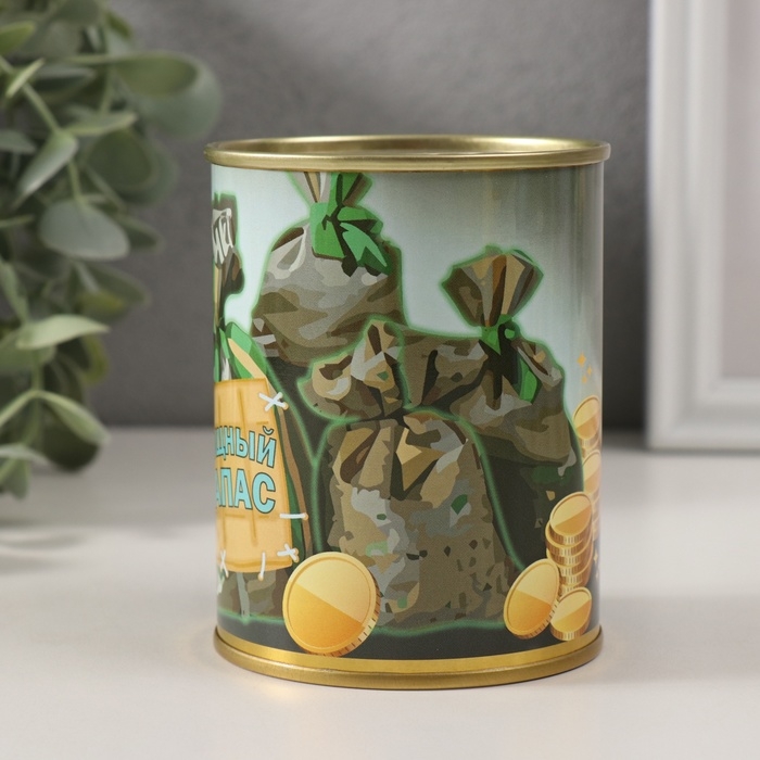 Копилка-банка металл Копилка-банка металл "Мощный запас"