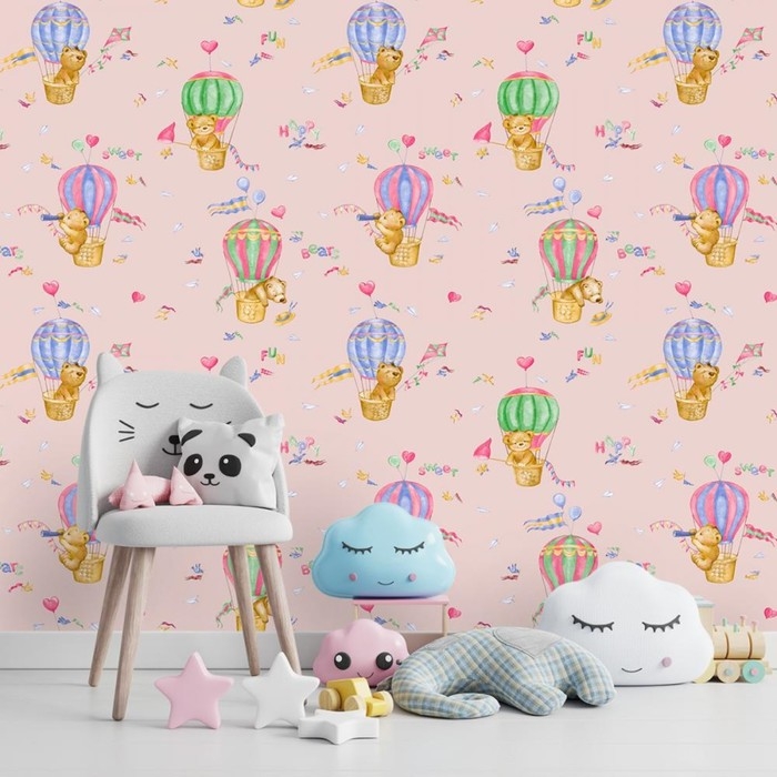 Обои бумажные Обои бумажные "Мишки" С14-752Ф-03, 0,53х10,05м