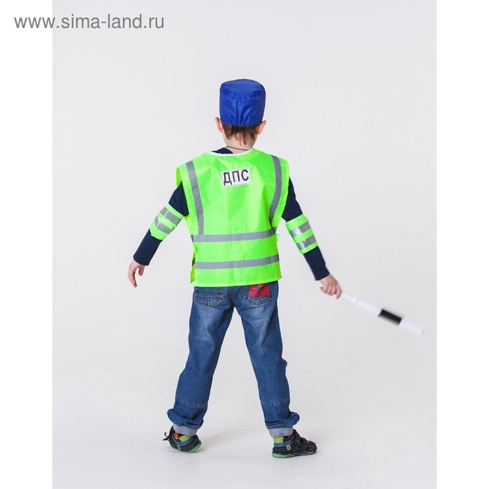 Карнавальный костюм «Инспектор ДПС», с жезлом и крагами, р. 32–34, 5–10 лет Карнавальный костюм «Инспектор ДПС», с жезлом и крагами, р. 32–34, 5–10 лет