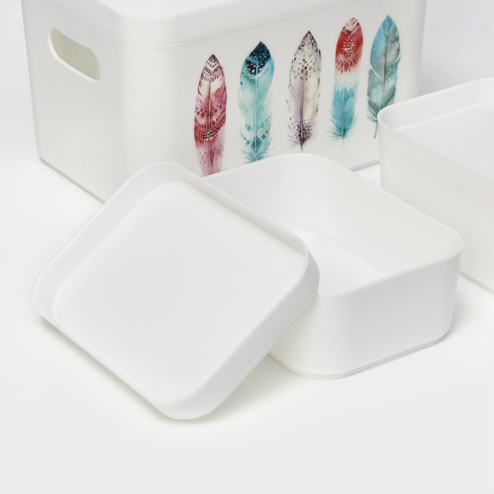 Набор органайзеров Serenity, цвет снежно-белый Набор органайзеров Serenity, цвет снежно-белый