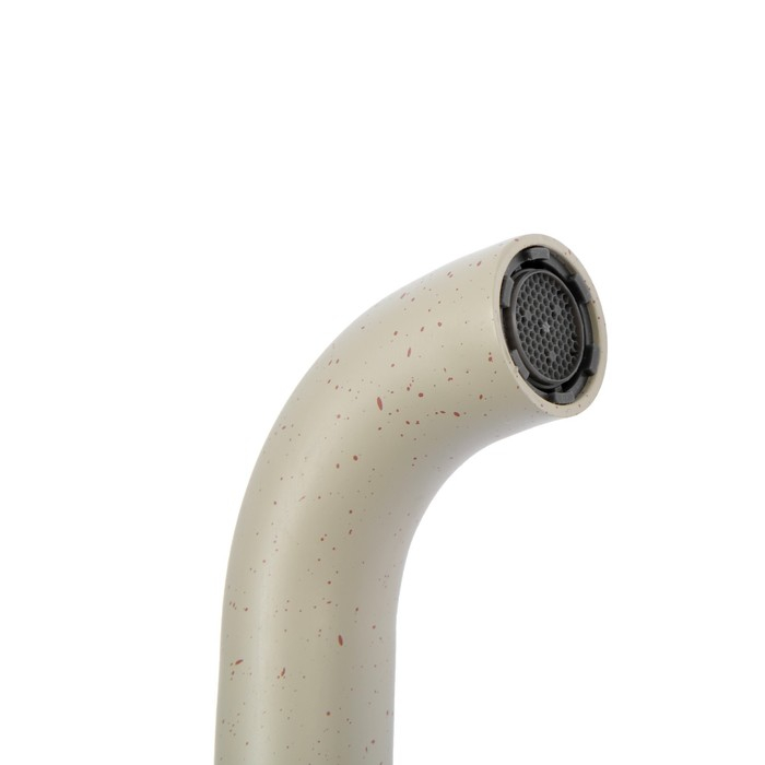 Cмеситель для кухни Accoona A4490E-3, однорычажный, высокий излив, латунь, бежевый Cмеситель для кухни Accoona A4490E-3, однорычажный, высокий излив, латунь, бежевый