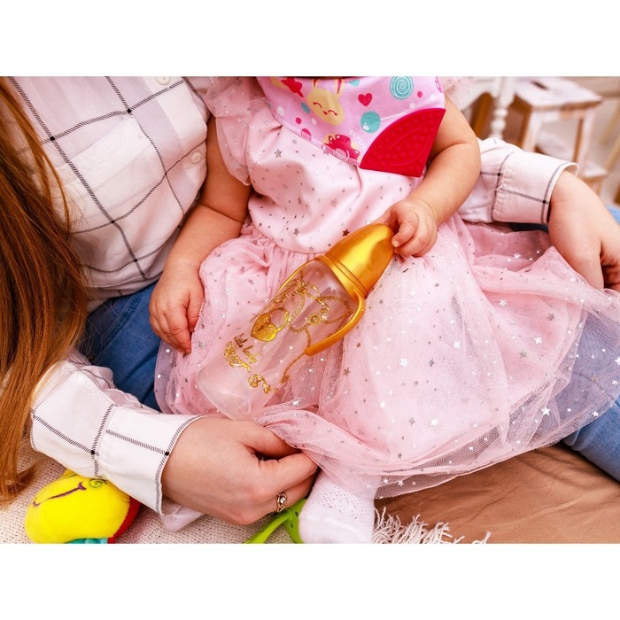 Бутылочка для кормления «Little lady», классическое горло, с ручками, 250 мл., от 3 мес., Золотая коллекция Бутылочка для кормления «Little lady», классическое горло, с ручками, 250 мл., от 3 мес., Золотая коллекция