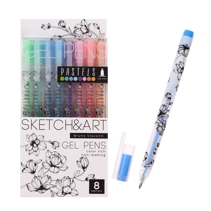 Набор гелевых ручек 8 цветов SKETCH&ART Uni Write.PASTELS, 0,8 мм Набор гелевых ручек 8 цветов SKETCH&ART Uni Write.PASTELS, 0,8 мм