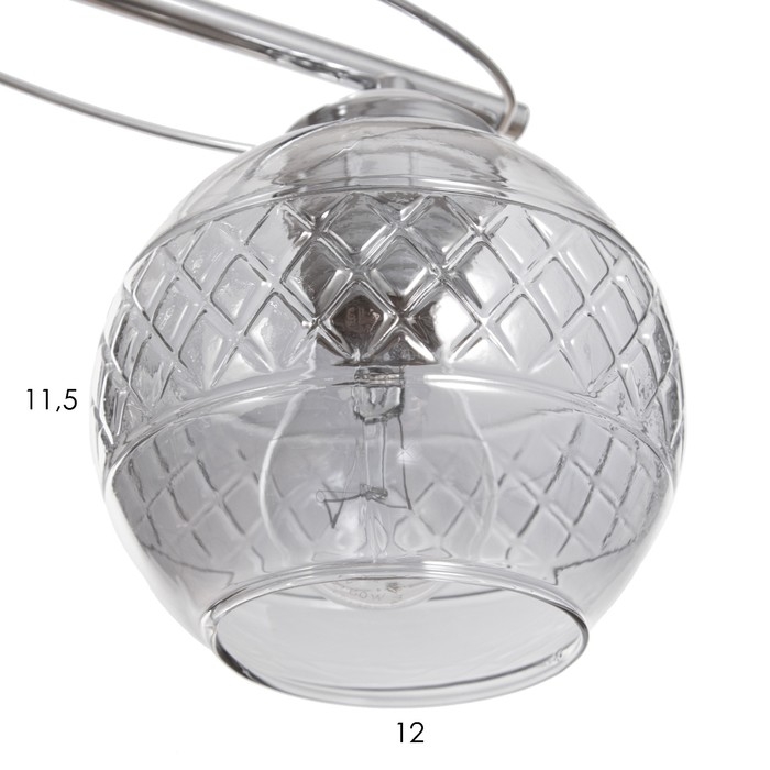 Люстра Люстра "Эйприл" 3х40Вт Е27 Хром 51х51х24см