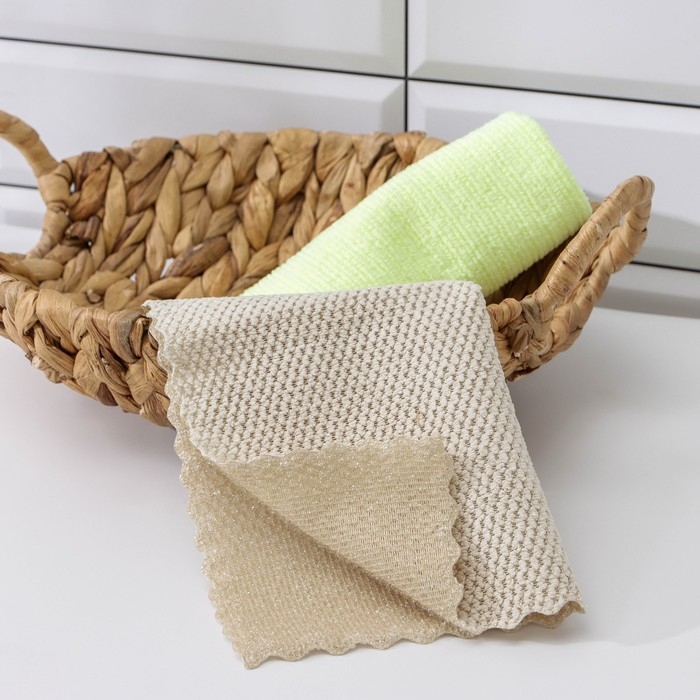 Салфетка для уборки Доляна, для сильных загрязнений, 25×25 см, цвет МИКС Салфетка для уборки Доляна, для сильных загрязнений, 25×25 см, цвет МИКС