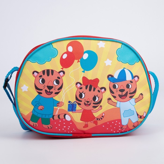 Сумка детская для девочки через плечо  Сумка детская для девочки через плечо "Семейка тигров" 22х16 см