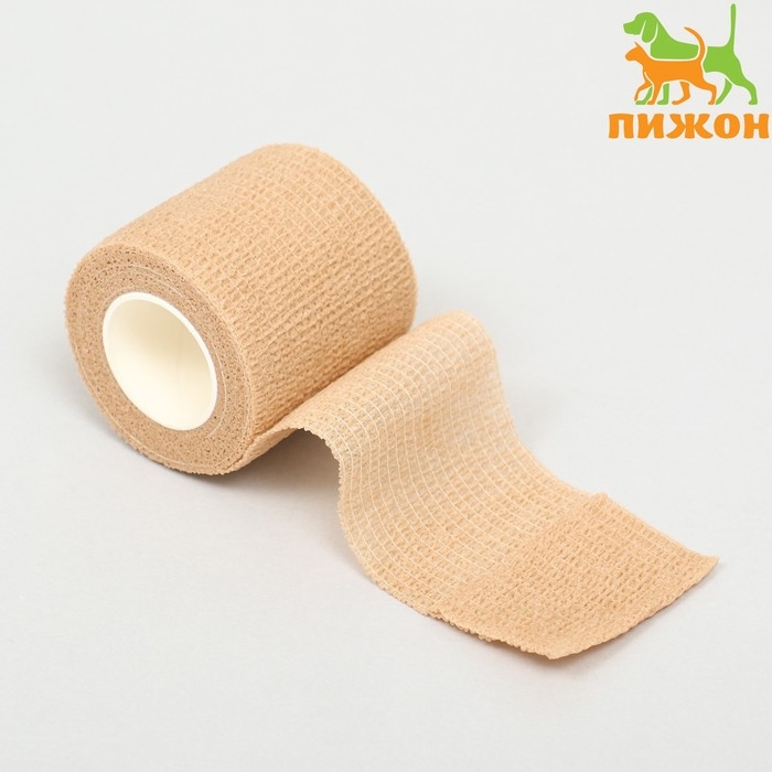 Бинт самофиксирующийся с горькой пропиткой, 5 см, макс. растяжимость 4,5 м, бежевый Бинт самофиксирующийся с горькой пропиткой, 5 см, макс. растяжимость 4,5 м, бежевый