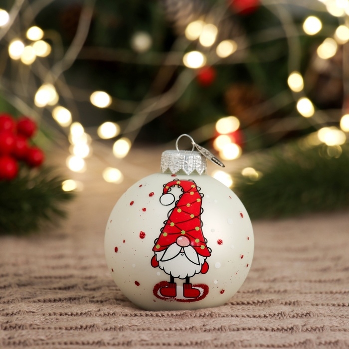 Шар Шар "Веселый гном 1", 65 мм., в подарочной упаковке