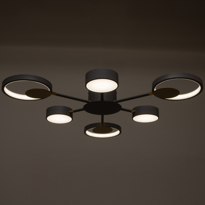 Люстра с ПДУ 2301/6GR LED 120Вт 3000-6000К серый 75х75х8 см BayerLux