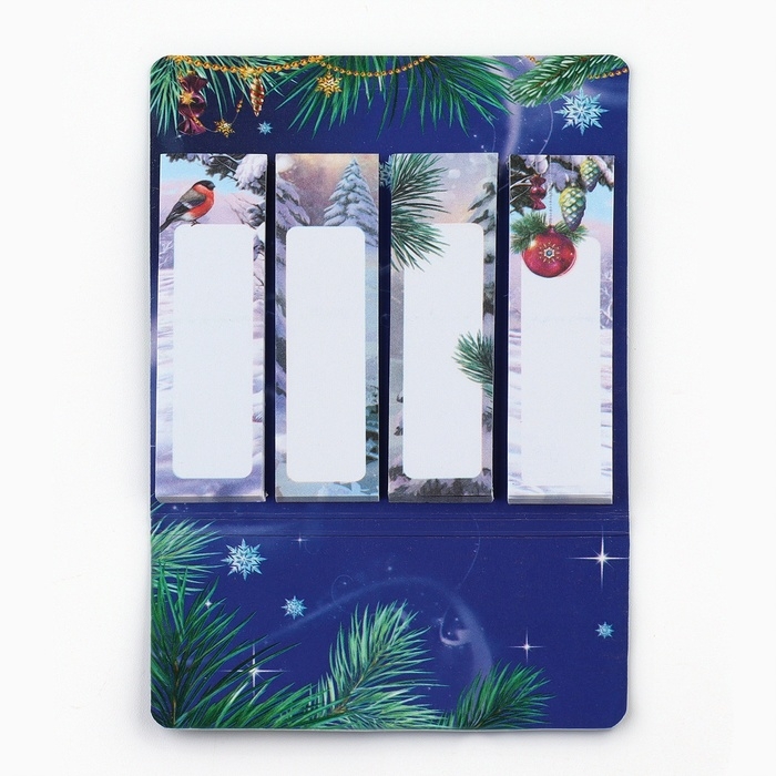 Новый год. Стикеры закладки с липким слоем «Красивых и ярких мгновений», 4 шт, 20 л