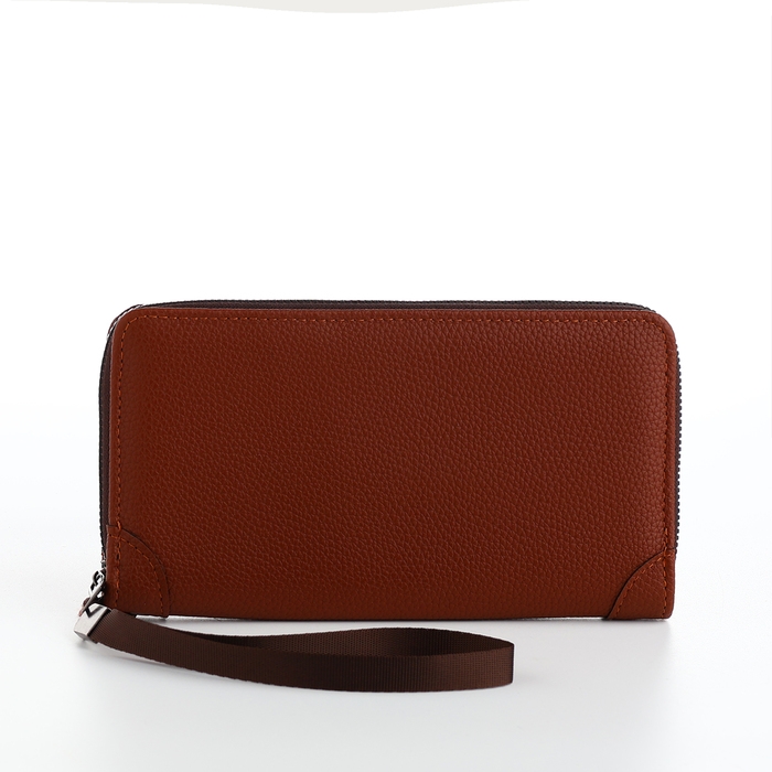 Портмоне мужское на молнии, отдел для карт, монет, цвет коричневый Портмоне мужское на молнии, отдел для карт, монет, цвет коричневый