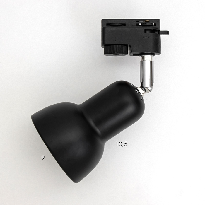 Светильник трековый Светильник трековый "Мудрец" Е27 40Вт черный 9х9х19,5см