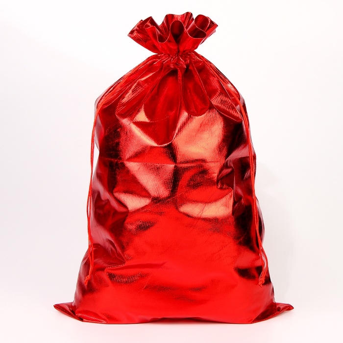 Подарочный мешок Деда Мороза «Елка с подарками», красный, 60 х 40см