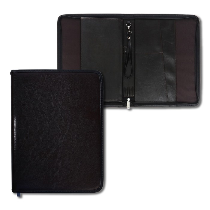 Папка деловая, искусственная кожа, для бумаг, 360 х 260 х 30 мм, ручка-петля Папка деловая, искусственная кожа, для бумаг, 360 х 260 х 30 мм, ручка-петля "Люкс" коричневая 6Д011