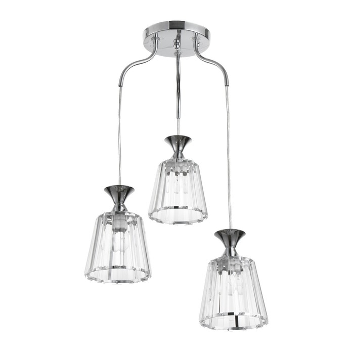 Люстра BayerLux Люстра BayerLux "Дейбен" 3хЕ27 40Вт серебро 35х35х65 см