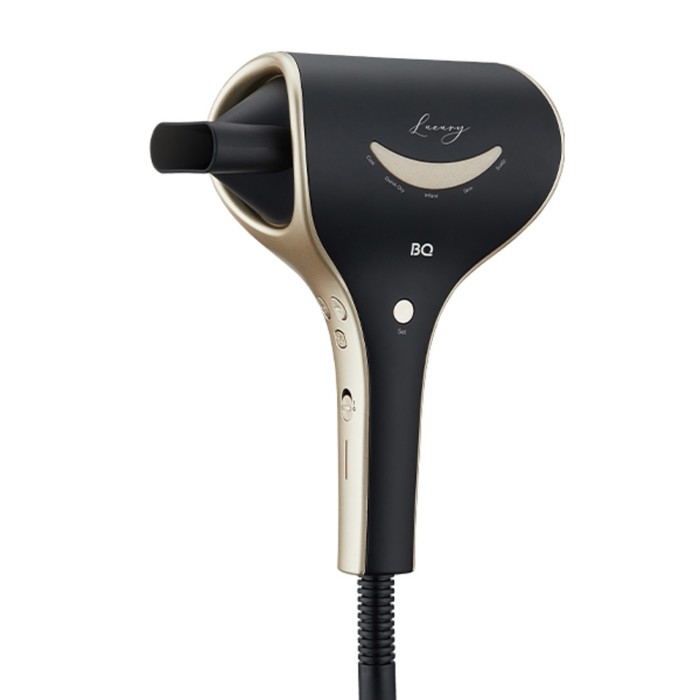Фен BQ HD1211M, 1800 Вт, 2 скорости, 3 температурных режима, чёрно/золотой Фен BQ HD1211M, 1800 Вт, 2 скорости, 3 температурных режима, чёрно/золотой
