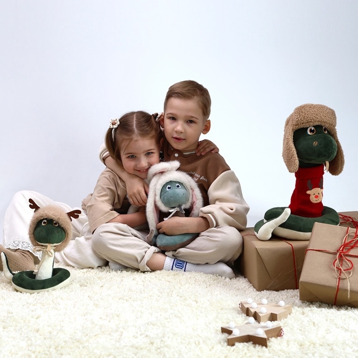 Новый год! Мягкая игрушка «Змей Бэмби», 20 см, цвет зелёный Новый год! Мягкая игрушка «Змей Бэмби», 20 см, цвет зелёный