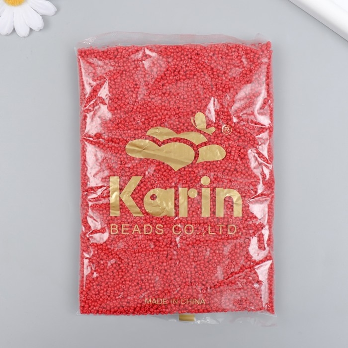 Бисер стекло 12/0  Бисер стекло 12/0 "Красный" яркий 450 гр