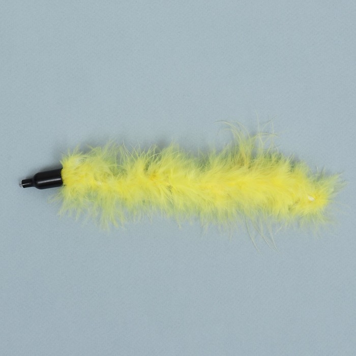 Игрушка-дразнилка для кошек  Игрушка-дразнилка для кошек "Хвост", с бубенчиком, 23 см, жёлтая