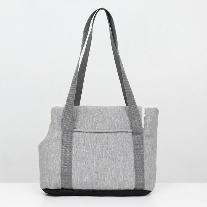 Сумка-переноска утеплённая WARM №1, с карманом, 35 х 16 х 25 см, серая Сумка-переноска утеплённая WARM №1, с карманом, 35 х 16 х 25 см, серая