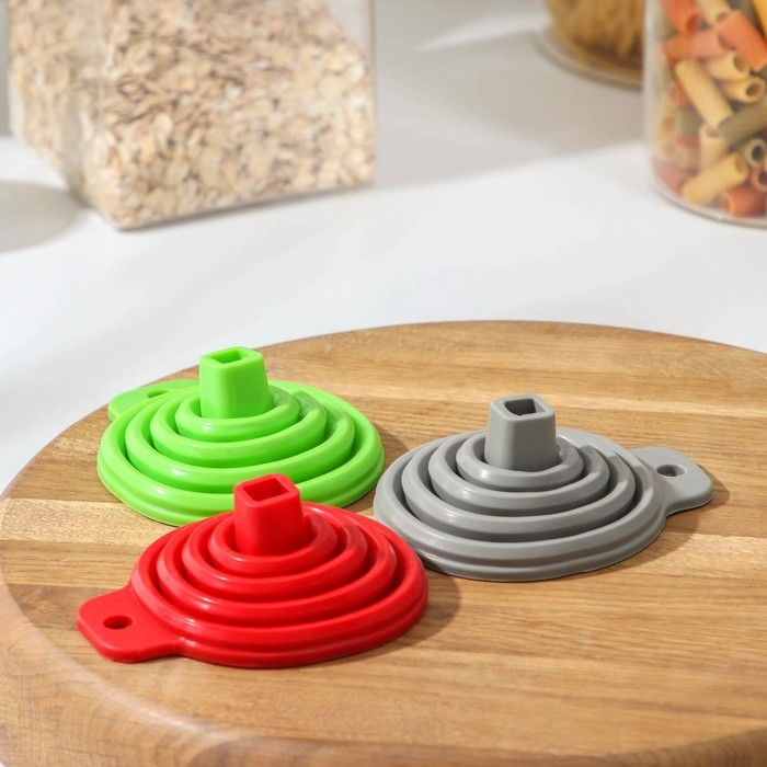 Воронка складная Доляна «Квадро», 7×9 см, цвет МИКС Воронка складная Доляна «Квадро», 7×9 см, цвет МИКС