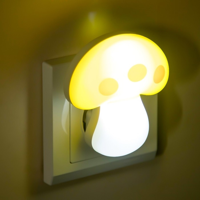 Ночник Ночник "Грибок малый" LED от сети 220В МИКС 7,5х7,5х7 см RISALUX