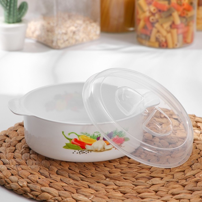 Кастрюля для СВЧ-печи, 1,2 л, рисунок МИКС Кастрюля для СВЧ-печи, 1,2 л, рисунок МИКС