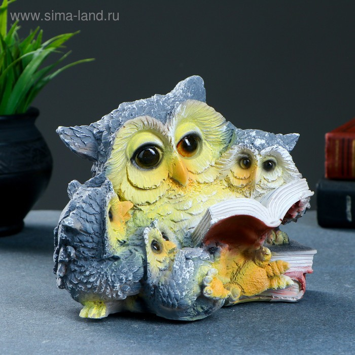 Копилка  Копилка "Сова с совятами и книгой" 17х15см