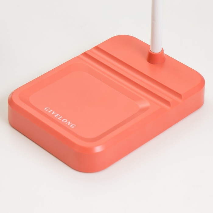 Настольная лампа Настольная лампа "Лансер" LED 3,5Вт USB АКБ красно-розовый 11х15х45 см RISALUX