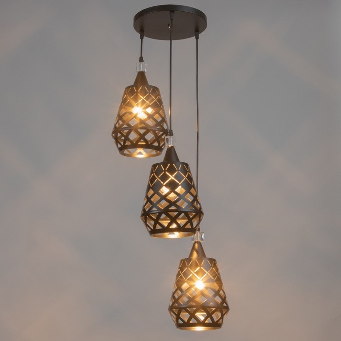 Светильник BayerLux Светильник BayerLux "Ковальце" 3хЕ27 40Вт черный 33х33х35-120см