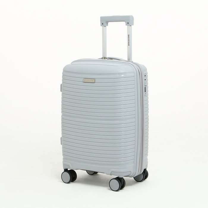 Чемодан малый 47 л (S) Bagvoyage, отдел на молнии, с расширением, кодовый замок, 4 колеса, цвет серый Чемодан малый 47 л (S) Bagvoyage, отдел на молнии, с расширением, кодовый замок, 4 колеса, цвет серый