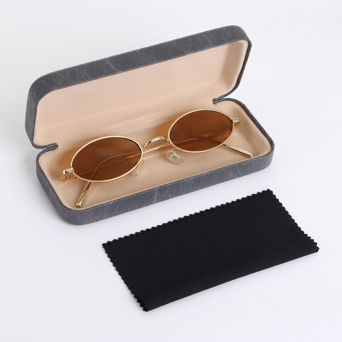 Футляр для очков на хлопушке, длина 15 см, цвет серый Футляр для очков на хлопушке, длина 15 см, цвет серый