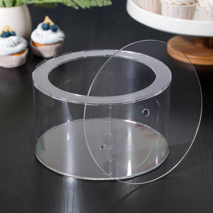 Фальшярус для торта, цилиндр, d=20 см, h=12 см, цвет прозрачный Фальшярус для торта, цилиндр, d=20 см, h=12 см, цвет прозрачный