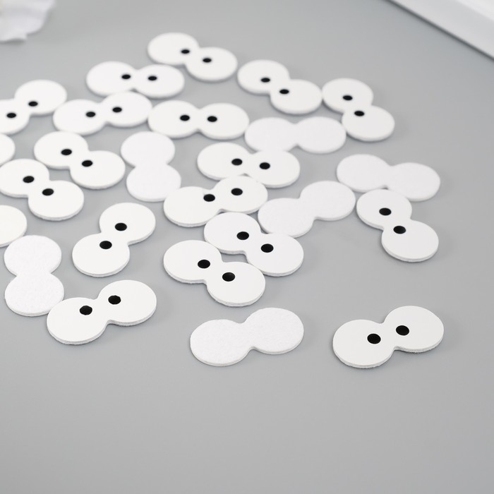 Декор для творчества кожзам Декор для творчества кожзам "Глазки" набор 25 шт 2,3х1,2 см