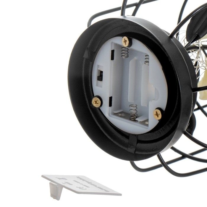 Ночник Ночник "Цветы" LED от батареек ААА чёрный 14х14х27 см RISALUX