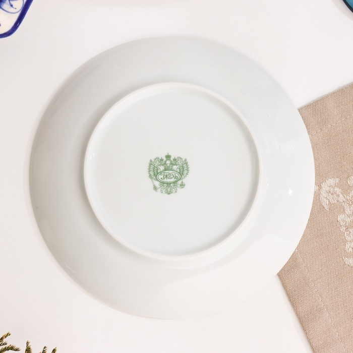 Тарелка Тарелка "Романс цветок", д-175мм, нео гжель