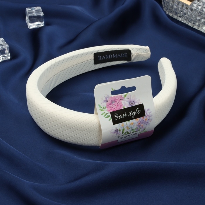 Ободок для волос Ободок для волос "Джойс" 3 см, молочный