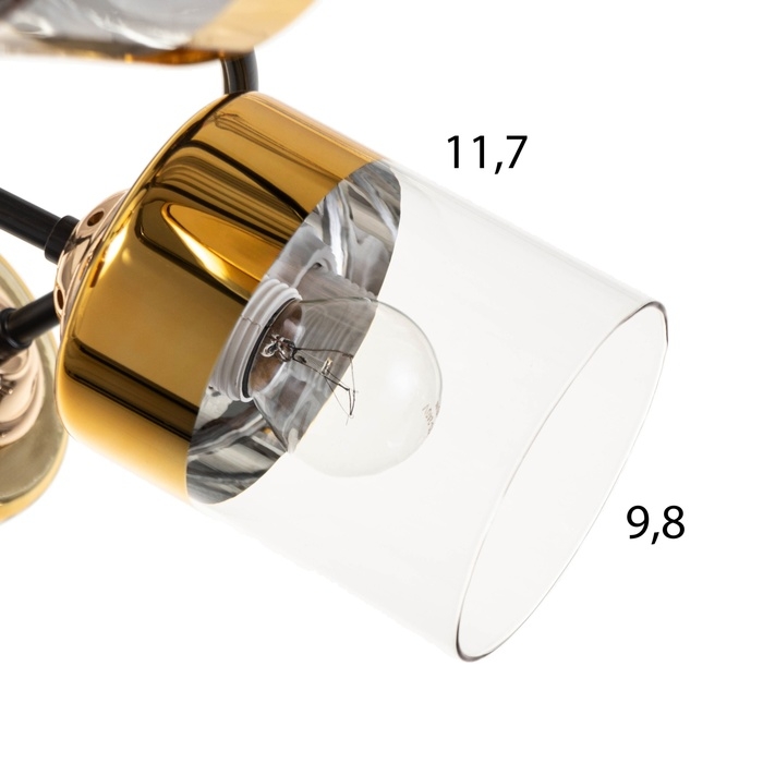 Люстра Люстра "Гардера" 6х60Вт Е27 Коричневый, золото 70,5х32,5х21см