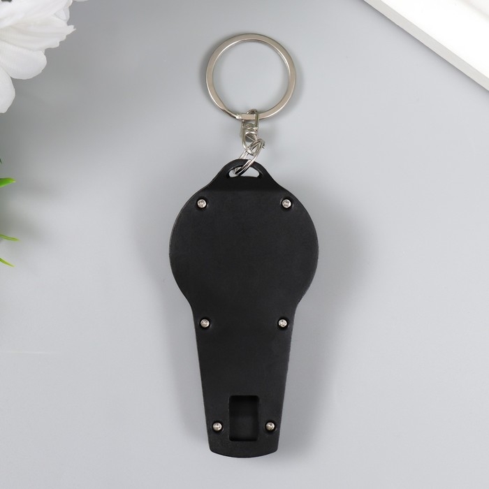 Фонарик свет+свисток на кольце Фонарик свет+свисток на кольце "Стиль" 2 режима, 6 диодов МИКС 7,5х3,7х1,5 см