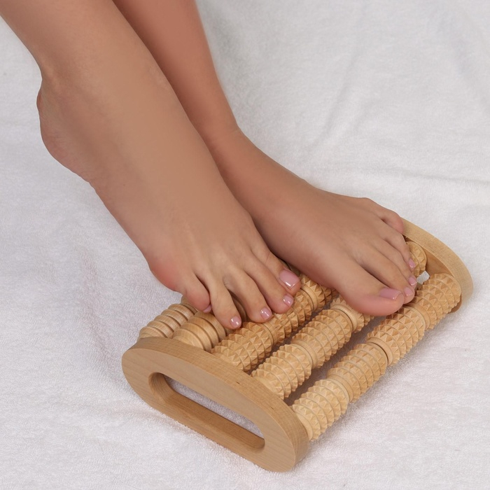 Массажёр для спины и стоп «Барабаны», 23 × 17 × 7 см, деревянный, 5 комбинированных рядов Массажёр для спины и стоп «Барабаны», 23 × 17 × 7 см, деревянный, 5 комбинированных рядов