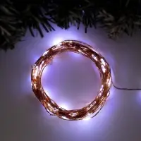 Гирлянда &laquo;Нить&raquo; 10 м, роса, IP20, медная нить, 100 LED, свечение белое, 12 В