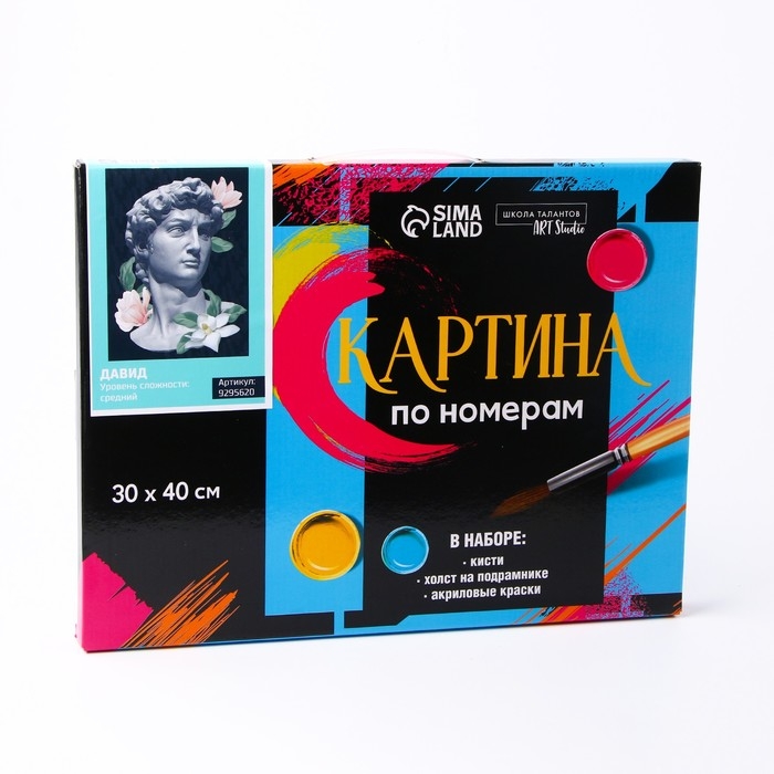 Картина по номерам на холсте с подрамником «Давид», 30х40 см Картина по номерам на холсте с подрамником «Давид», 30х40 см
