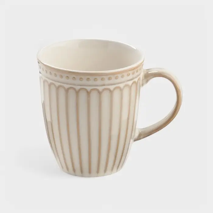 Набор кружек Доляна &laquo;Винтаж&raquo;, 350 мл, набор 2 шт., керамика, бежевые