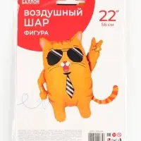 Воздушный шар фольгированный 24" &laquo;Кот в очках&raquo;