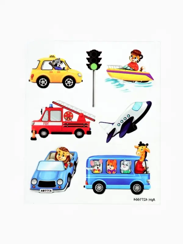 Набор для рисования светом &laquo;Транспорт&raquo;, ручка с фонариком и невидимыми чернилами