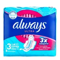 Прокладки &laquo;Always&raquo; Ultra Sensitive Super Plus Single, 8 шт.