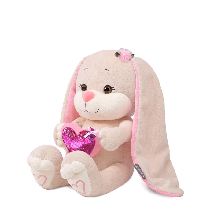 Мягкая игрушка  Мягкая игрушка "Зайка с розовым сердцем", 20 см JL-MRT-08202301-20
