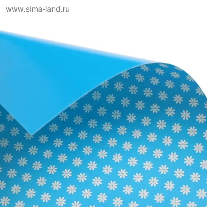 Картон цветной двусторонний А4, 6 листов, 6 цветов  Картон цветной двусторонний А4, 6 листов, 6 цветов "Ромашки", 200 г/м², с рисунком
